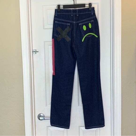 Collusion by ASOS  Dark Wash 90’s Baggy Jeans Ultra High Waisted Size 26 - Picture 6 of 11